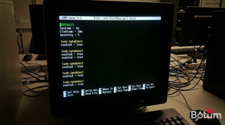 Configuration file jail.conf terminal editor nano custom jail multi-service fail2ban