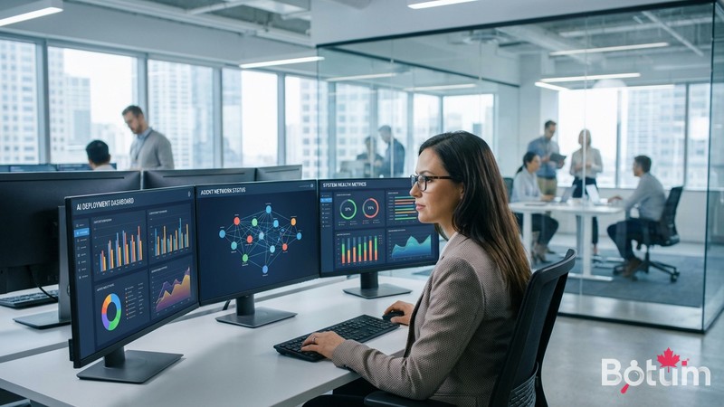 Architecte solutions — tableau de bord de déploiement IA enterprise