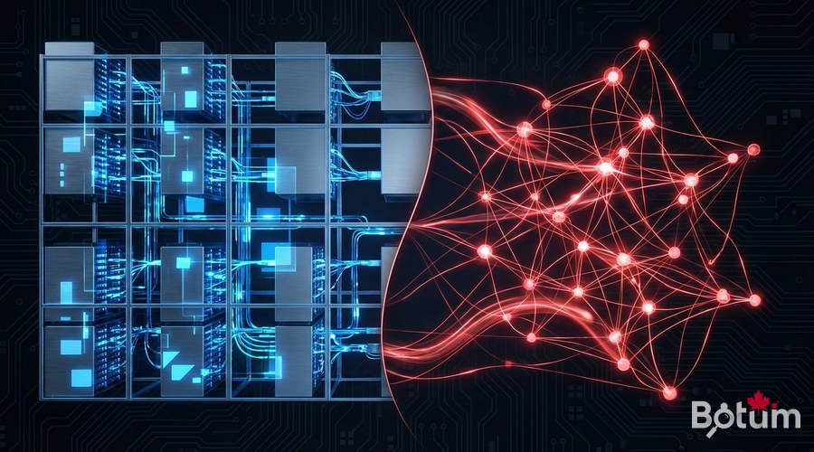 Infrastructure traditionnelle vs orchestration IA