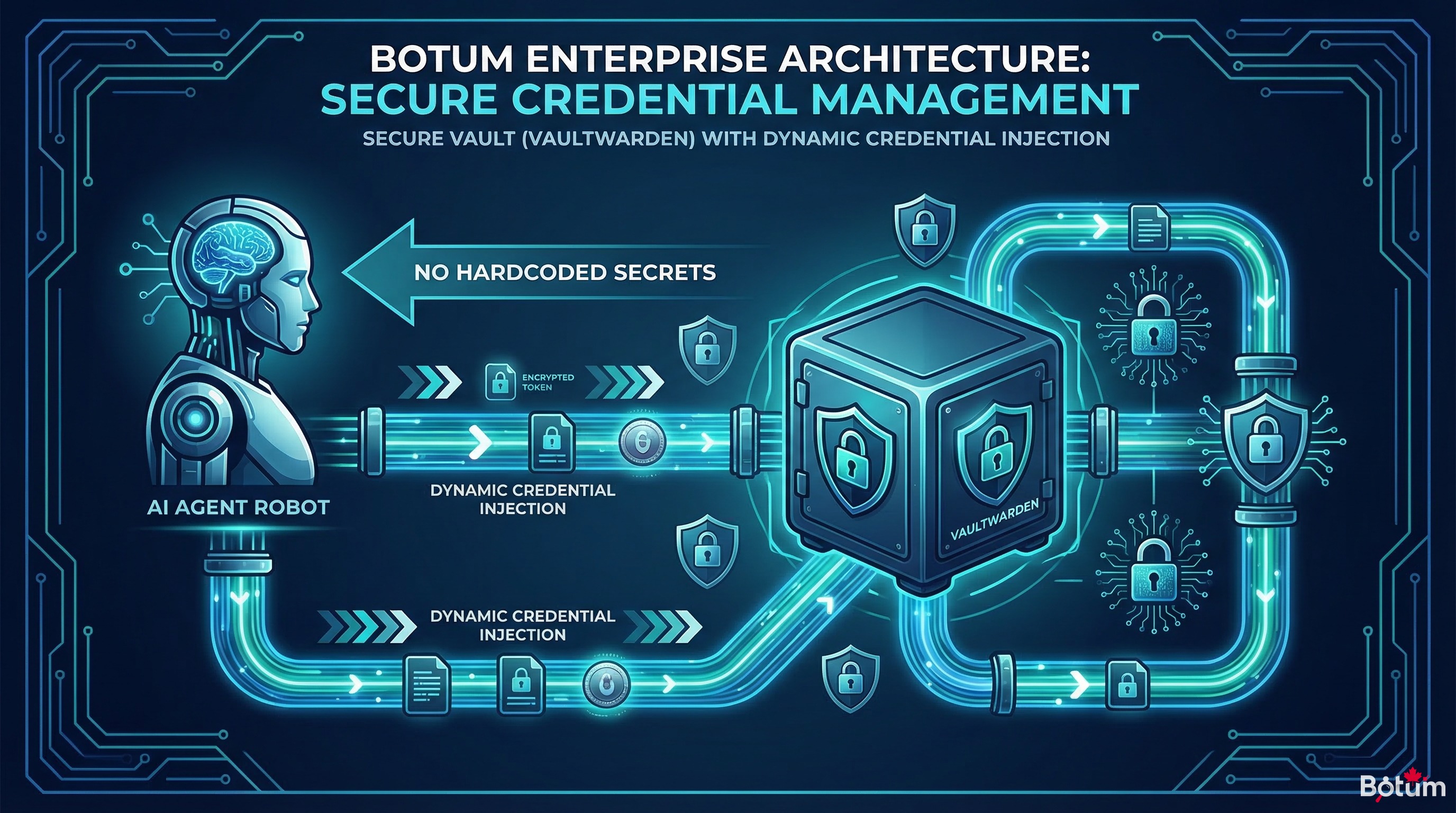 Vault architecture with dynamic credential injection