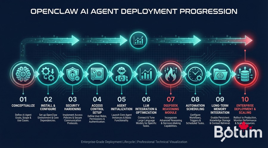 Parcours des 10 étapes OpenClaw — de l'installation au RAG