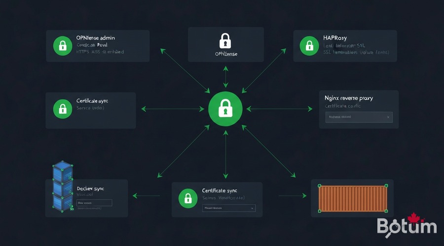 Wildcard certificate distribution to OPNsense HAProxy Nginx Docker