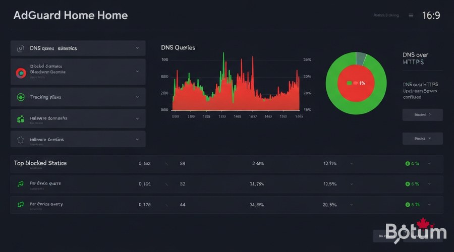 AdGuard Home — DNS statistics dashboard