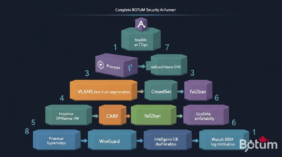 Complete BOTUM OPNsense stack 12 episodes summary