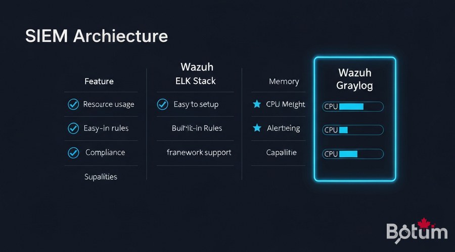 Comparaison SIEM Wazuh vs ELK vs Graylog