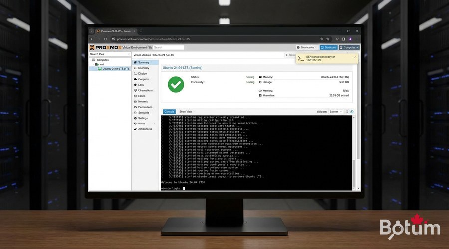 VM Ubuntu en cours d'exécution dans Proxmox
